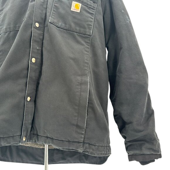 Carhartt Mens XL Tall Jacket Relaxed Fit Washed Duck Sherpa Fleece Lined Utility - Picture 5 of 13